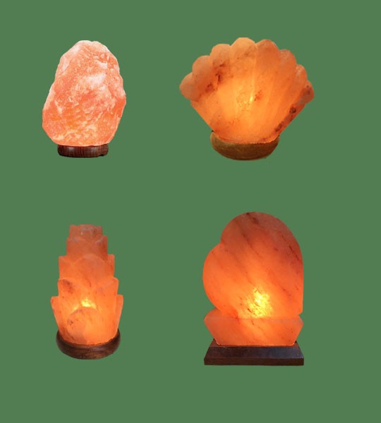 Himalayan Salt Lamps 1 Micro + 1 Sea Shell + 1 Flower + 1 Heart